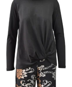 Clara Sunwoo Modal Cotton Twist Hem Top, Black Clara Sunwoo