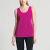 Clara Sunwoo Scoop Neck Mid-Hip Length Tank, Magenta