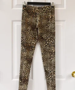 Comfy USA Bottoms Extra Long Legging - Sweater Leopard
