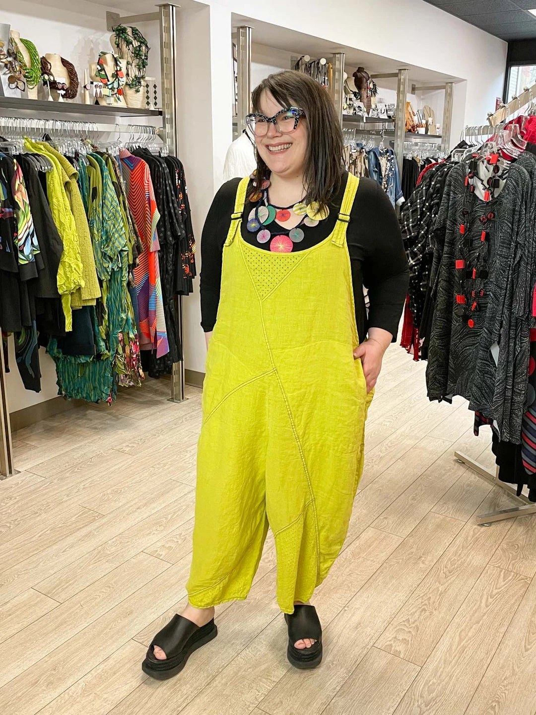 Cynthia Ashby Grant Overalls, Daffodil