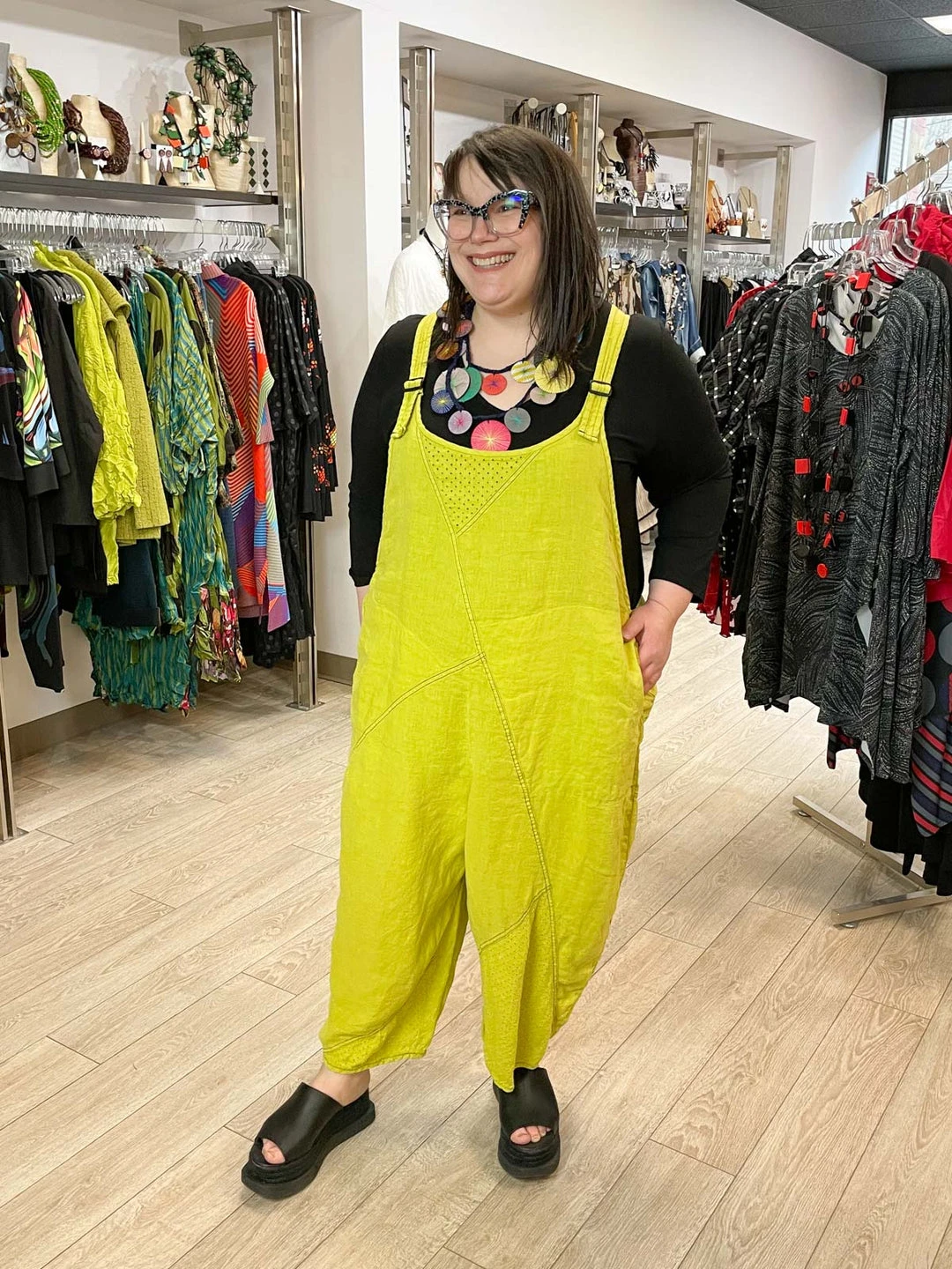 Cynthia Ashby Grant Overalls, Daffodil