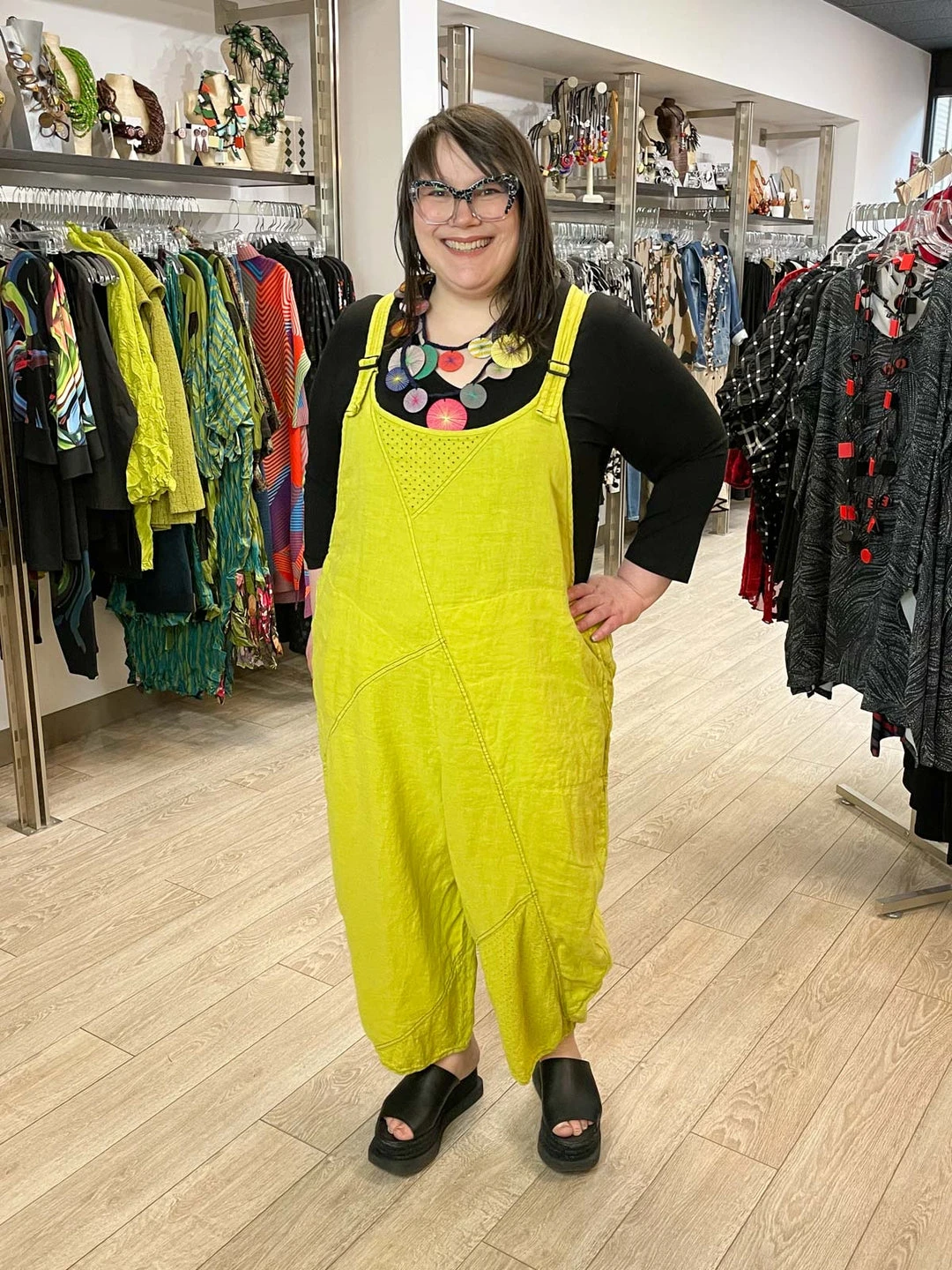 Cynthia Ashby Grant Overalls, Daffodil