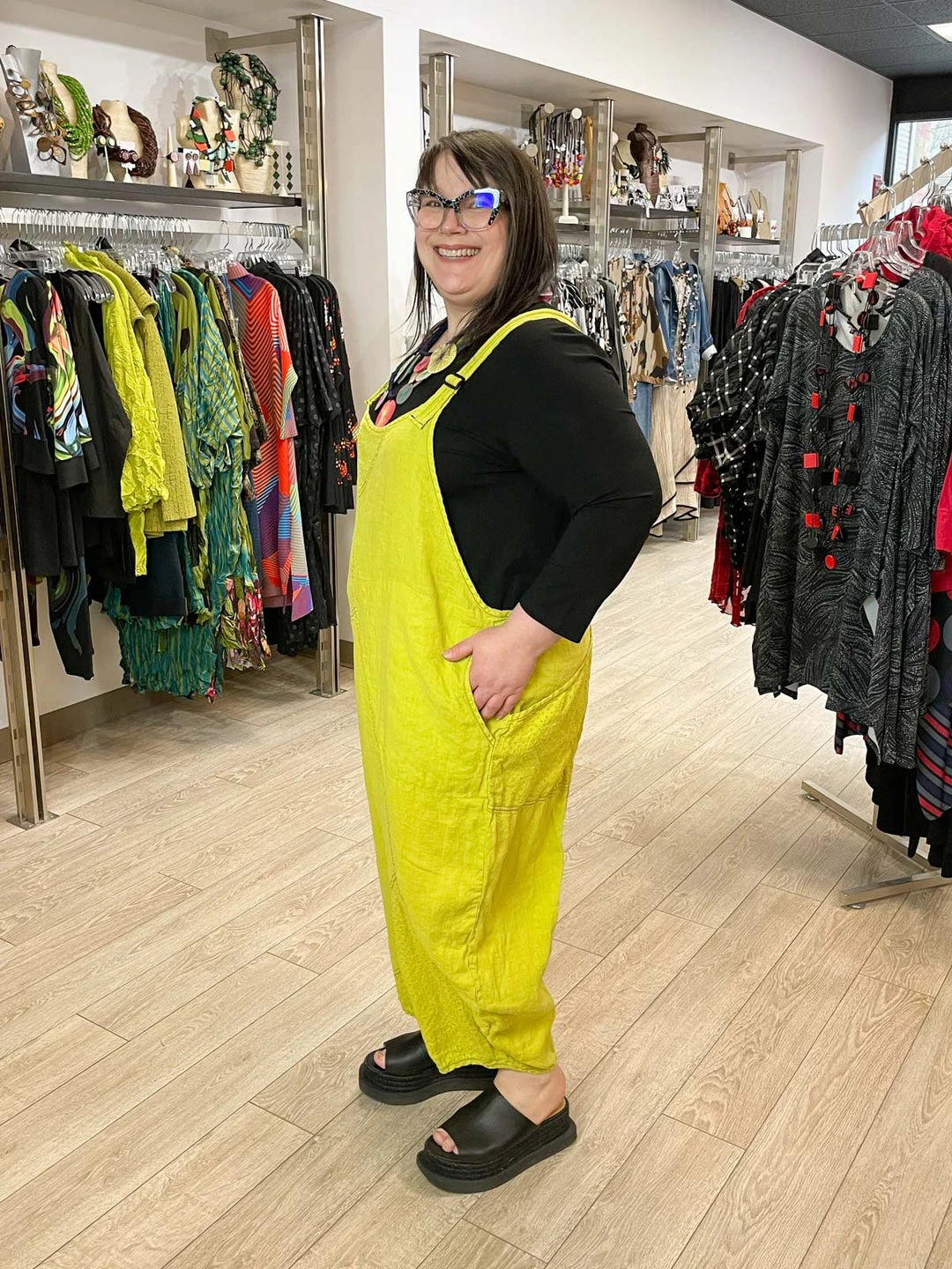 Cynthia Ashby Grant Overalls, Daffodil