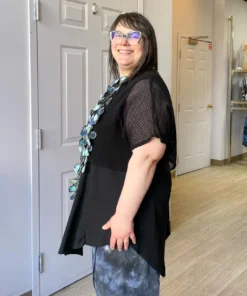 Cynthia Ashby Cynthia Ashby Net Topper, Black