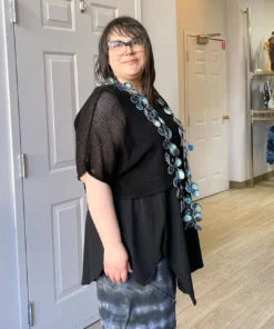 Cynthia Ashby Cynthia Ashby Net Topper, Black