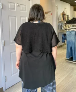 Cynthia Ashby Cynthia Ashby Net Topper, Black