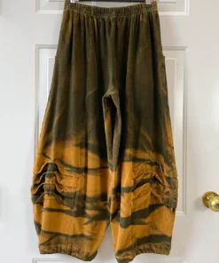 Dress To Kill Multi Folded Pant, Mustard Cord Ninja Zebra Dye