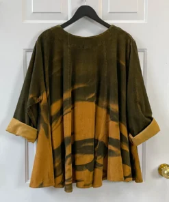 Dress To Kill Swing Coat, Mustard Cord Ninja Zebra Dye Dress To Kill