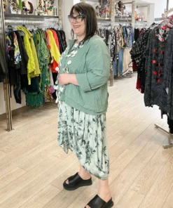 Dress To Kill Dress To Kill Folded Bottom Jacket, Green Pleat