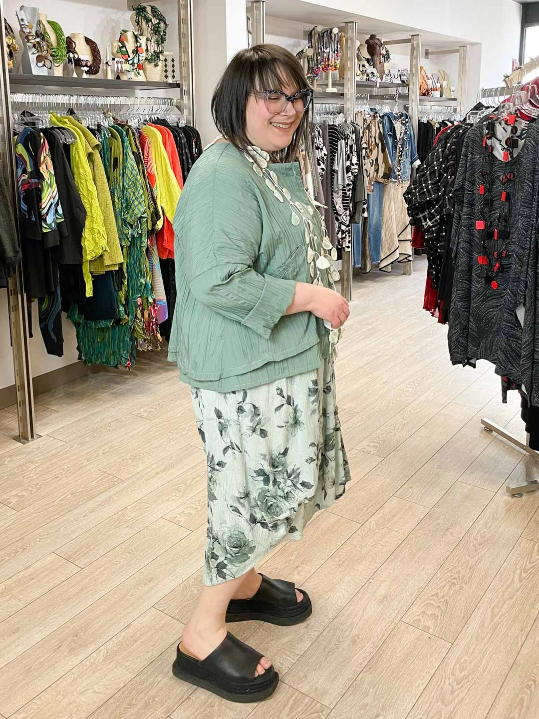 Dress To Kill Dress To Kill Folded Bottom Jacket, Green Pleat