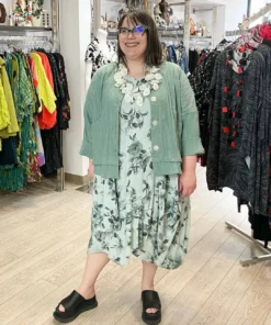 Dress To Kill Dress To Kill Folded Bottom Jacket, Green Pleat