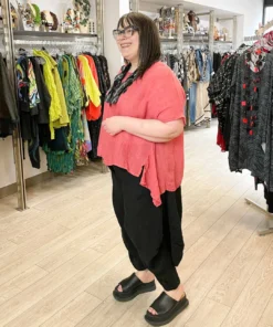 Dress To Kill Tea Shirt, Red Linen