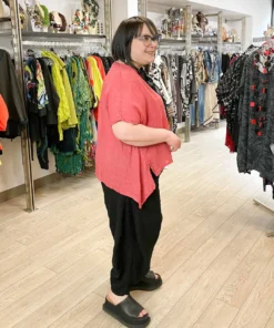 Dress To Kill Tea Shirt, Red Linen