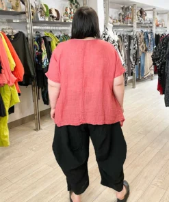 Dress To Kill Tea Shirt, Red Linen