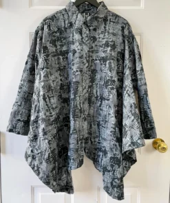 Dress To Kill Step Shirt, Black Grey Abstract Dress To Kill