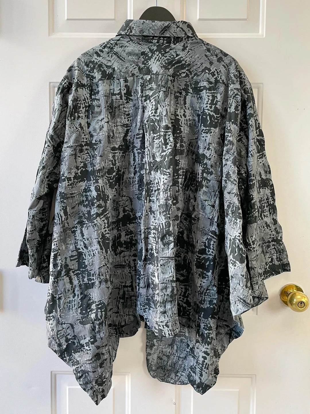 Dress To Kill Step Shirt, Black Grey Abstract Dress To Kill