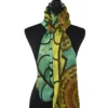 Dupatta Designs Gloria Cotton Modal Scarf, Green/Yellow Dupatta Designs