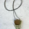 Escape From Paris Escape From Paris Geometric Wood & Resin Necklace, Grey