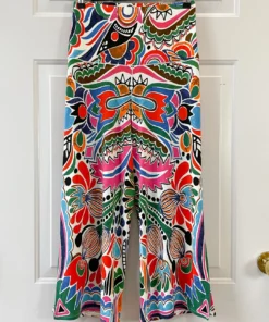 Eva Varro Eva Varro High Waist Side Slit Single Layered Cropped Pants, Royce