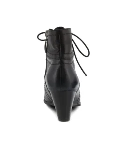 Spring Step Hilde Lace Up Bootie In Black