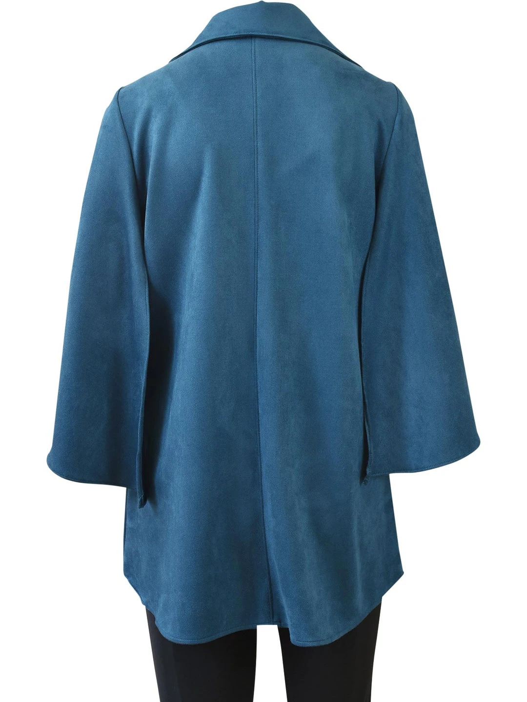 IC Collection IC Collection Sueded Kimono Sleeve Jacket, Teal