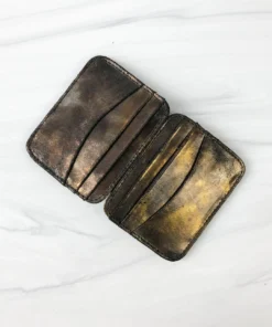 CoFi Leathers Magic Wallet, Black Gold Metallic