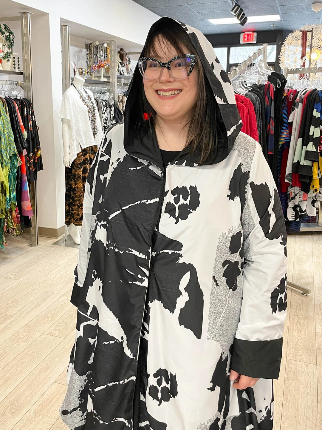 Igor Dobranic Igor Dobranic Bjork Reversible Jacket, Black/White/Grey