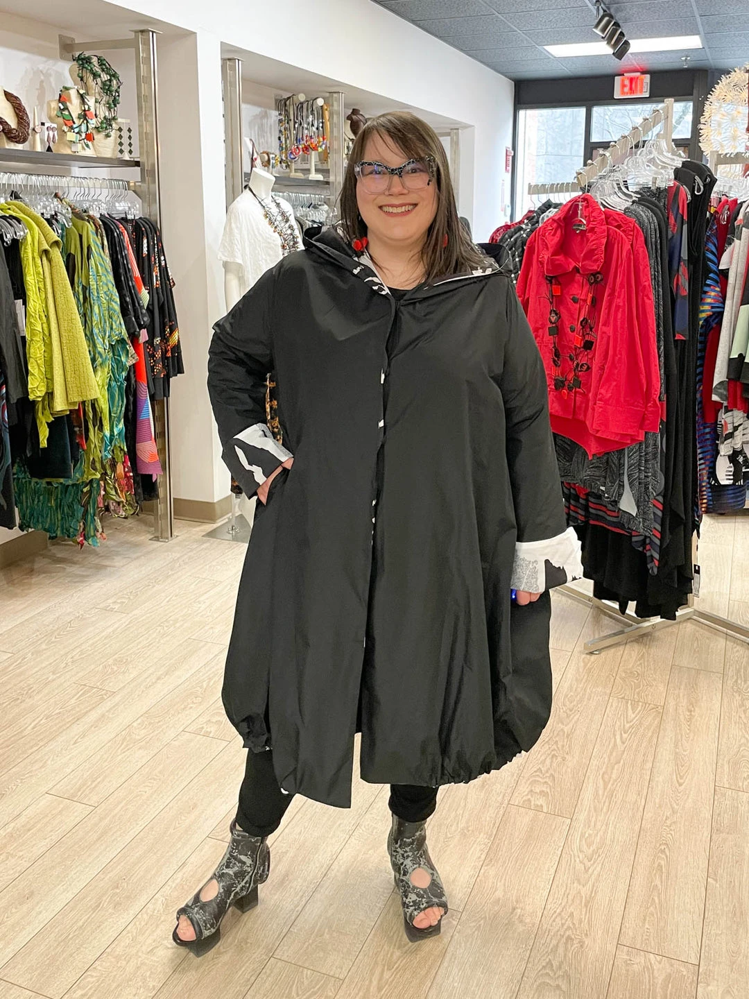 Igor Dobranic Igor Dobranic Bjork Reversible Jacket, Black/White/Grey