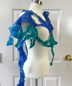 Imma Costa Medusa Crush Scarf Necklace, Blue/Green Imma Costa