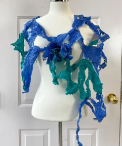 Imma Costa Medusa Crush Scarf Necklace, Blue/Green Imma Costa