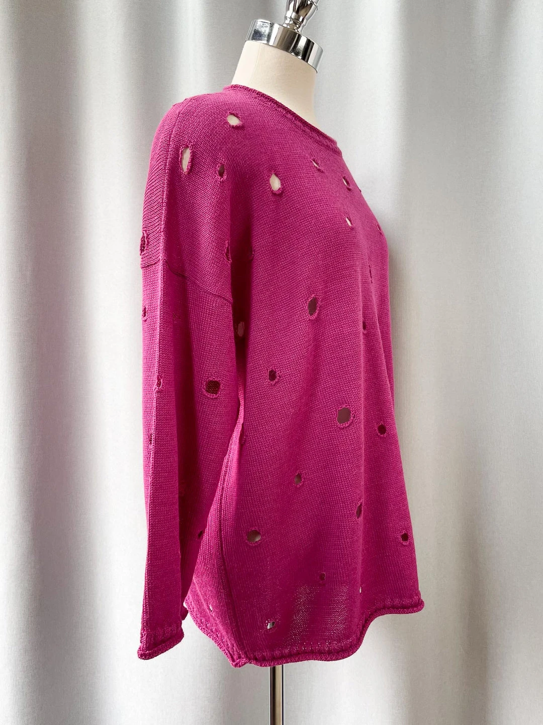 Iridium Holly Sweater, Fuchsia Iridium