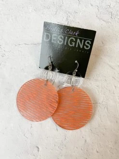 Phyllis Clark Designs Orange Flock Resin Earrings, Orange