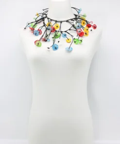 Jianhui London Aqua Water Lily Necklace, Multicolor