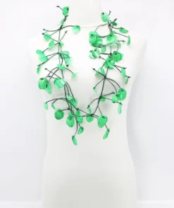 Jianhui London Jianhui London Aqua Water Lily Necklace, Spring Green