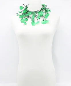 Jianhui London Jianhui London Aqua Water Lily Necklace, Spring Green