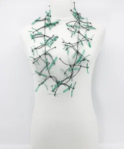 Jianhui London Aqua Willow Tree Necklace, Peacock Blue Jianhui London