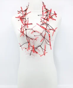 Jianhui London Aqua Willow Tree Necklace, Peacock Red Jianhui London