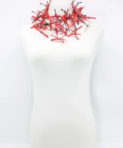 Jianhui London Aqua Willow Tree Necklace, Peacock Red Jianhui London