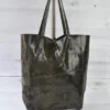 Jijou Capri Jijou Capri Snake Print Leather Tote Bag, Olive
