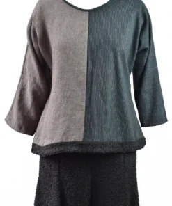 Khangura Jazzy Top, Brown/Black Khangura