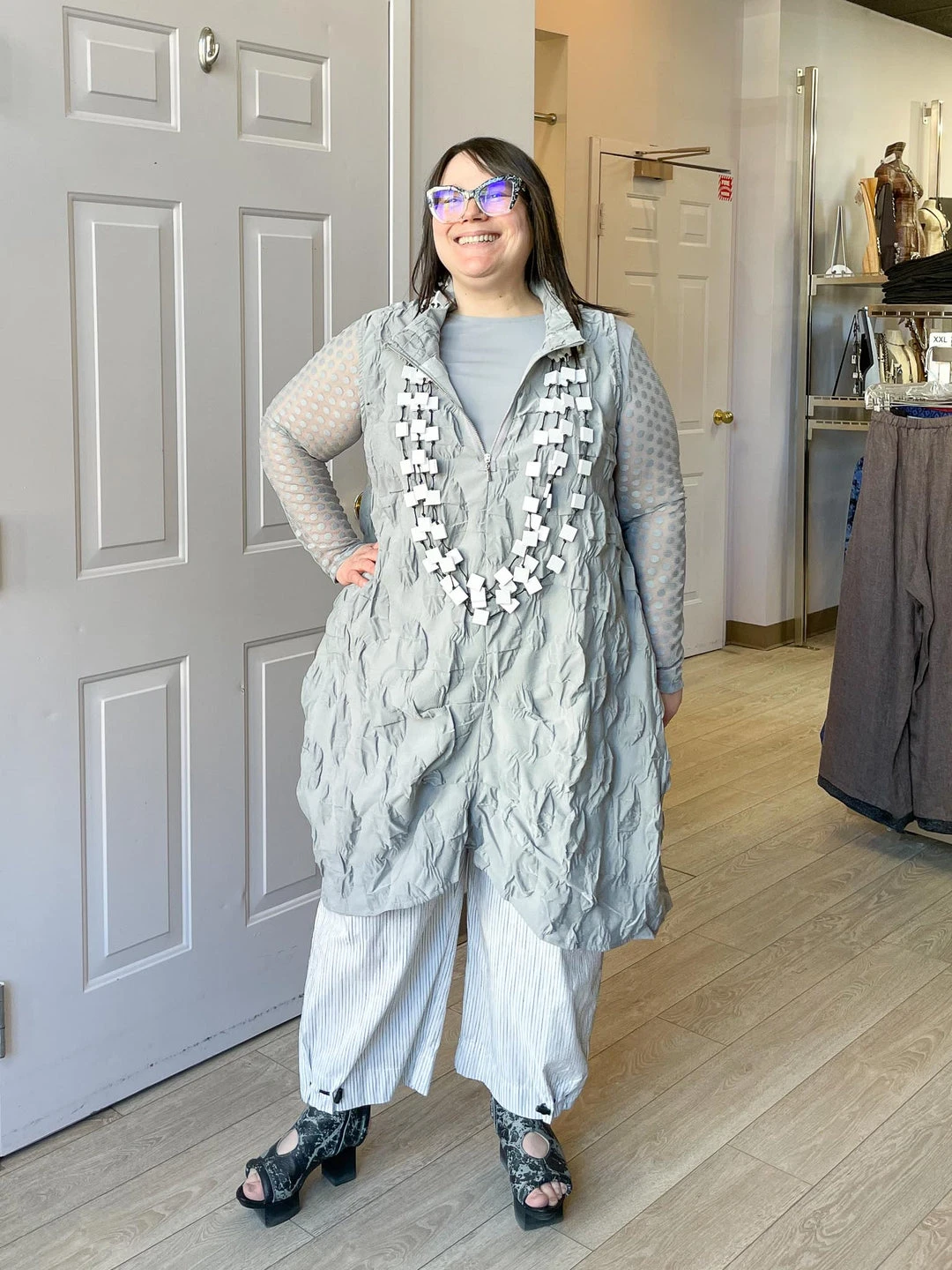 Kozan Aubrey Dress, Grey Orbit Kozan