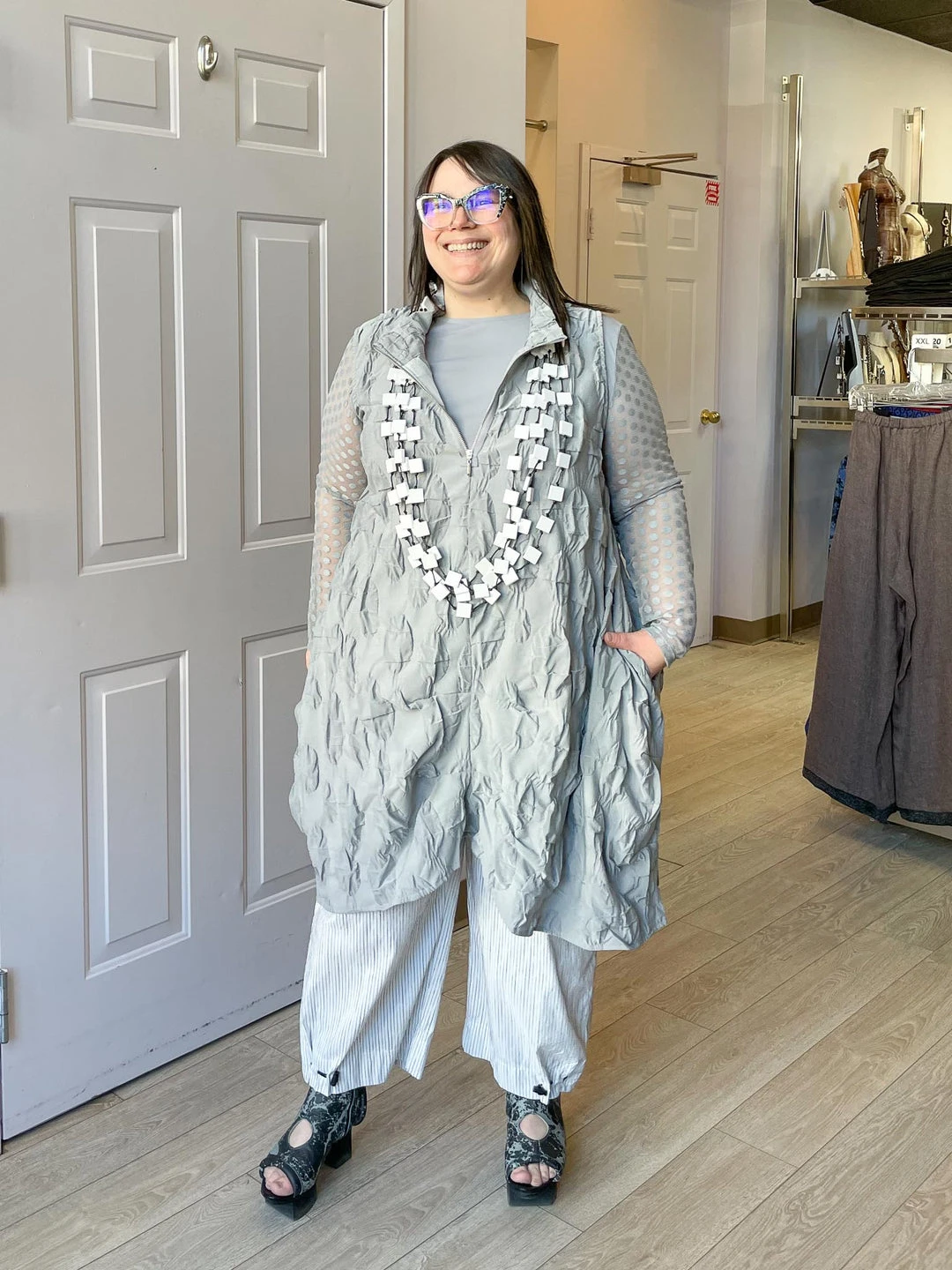 Kozan Aubrey Dress, Grey Orbit Kozan