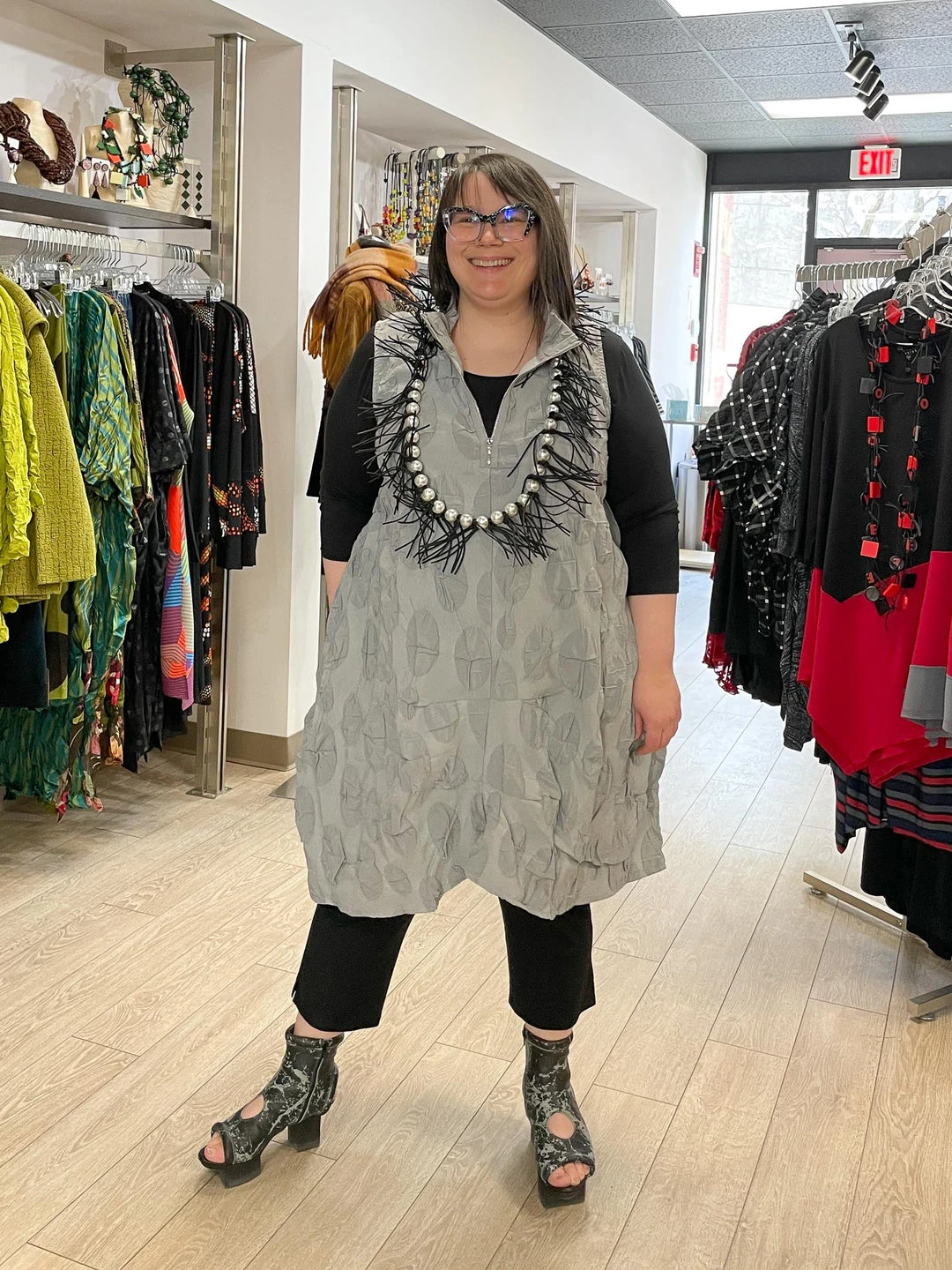 Kozan Aubrey Dress, Grey Orbit Kozan