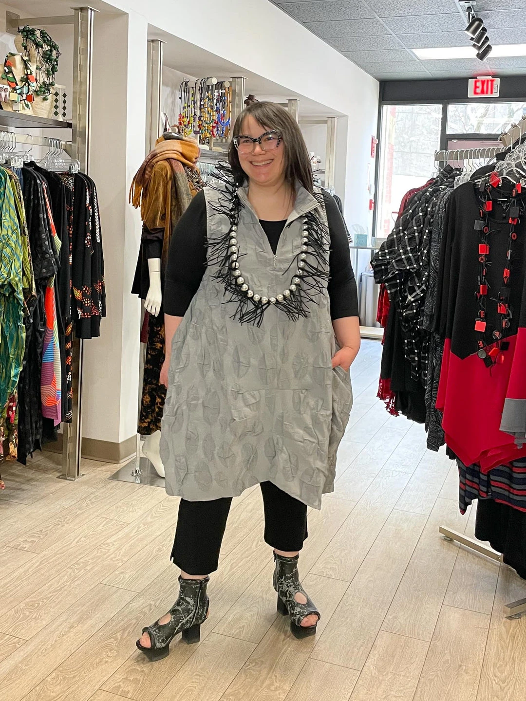 Kozan Aubrey Dress, Grey Orbit Kozan