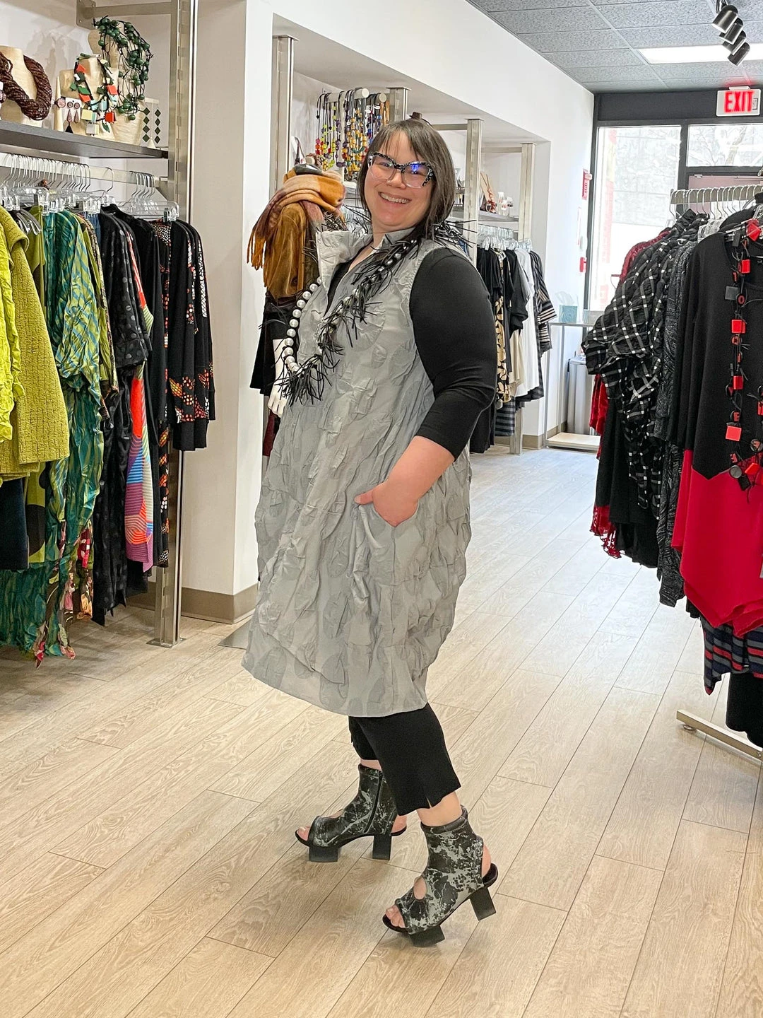 Kozan Aubrey Dress, Grey Orbit Kozan