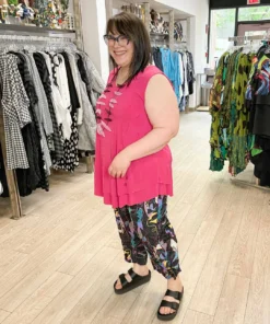 Kozan Marianna Tunic, Magenta Cut-Out Kozan