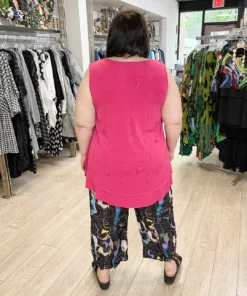 Kozan Marianna Tunic, Magenta Cut-Out Kozan