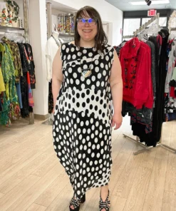 Kozan Olivia Dress, Salt & Pepper