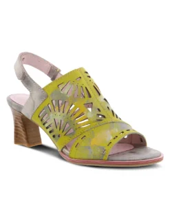 L'Artiste Luetta Cut Out Sandal - Yellow Multi