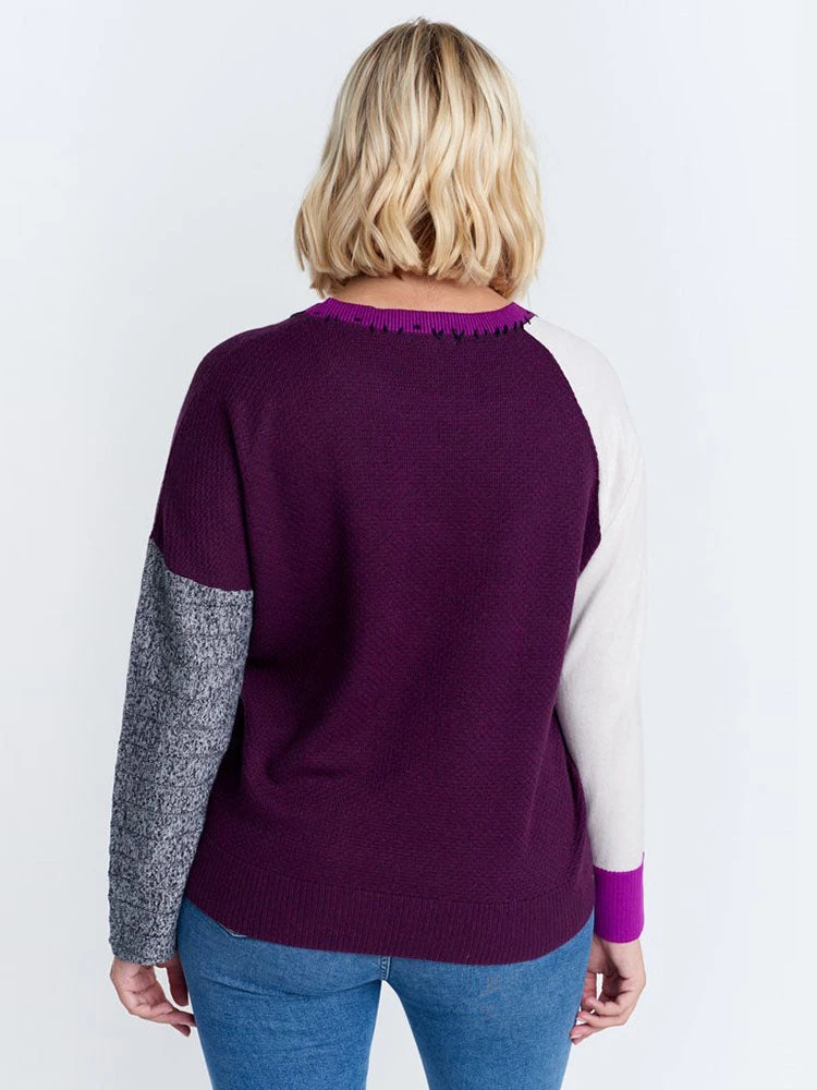 Lisa Todd Lisa Todd Misfit Sweater, Berry Bomb